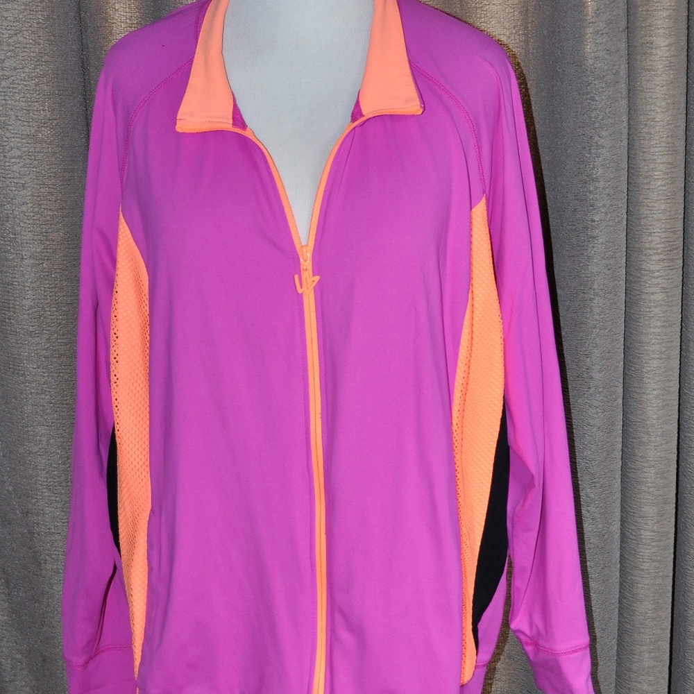 Lane Bryant Active Wear Purple/Orange Jacket
